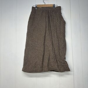 Kenneth Greene Women’s 100% Wool Skirt Size 10 Brown Tweed Career Classic